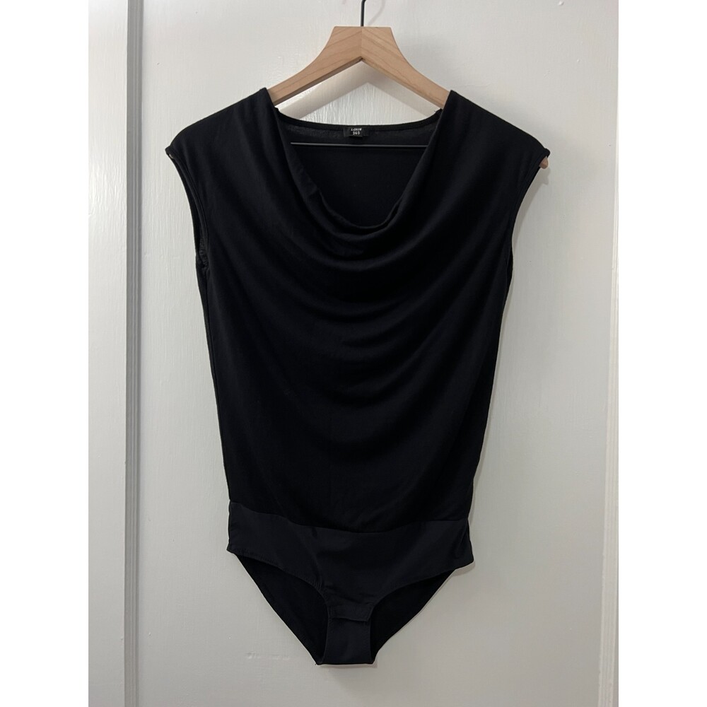 J Crew Women's 365 Black Cowl Neck Stretch Modal Bodysuit Size XXS